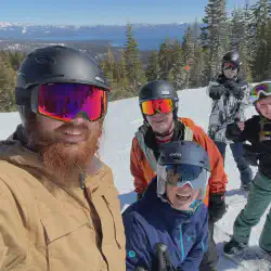 Uncle and Cousins skiing with us at Alpine Meadows