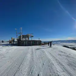 Mariah at the top of Rendezvous Mountain at Jackson Hole