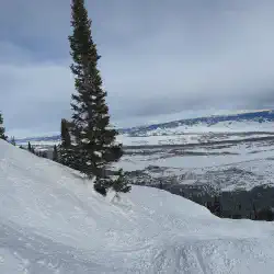 Panoramic view of the Snake River Valley from Hoback at Jackson Hole