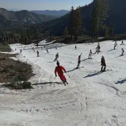 Narrow strip of snow to ski on for July 4th