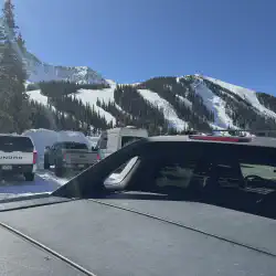 Truck in front of Arapahoe Basin