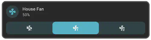 House fan control entity in Home Assistant